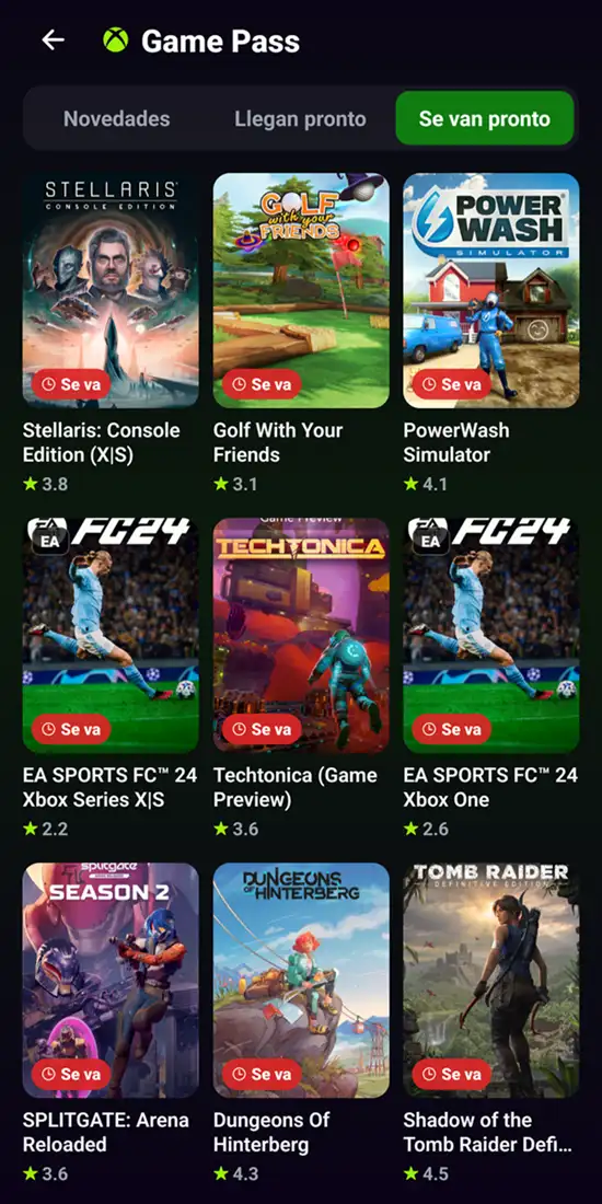 Xbox Game Pass catalogue inside Trish